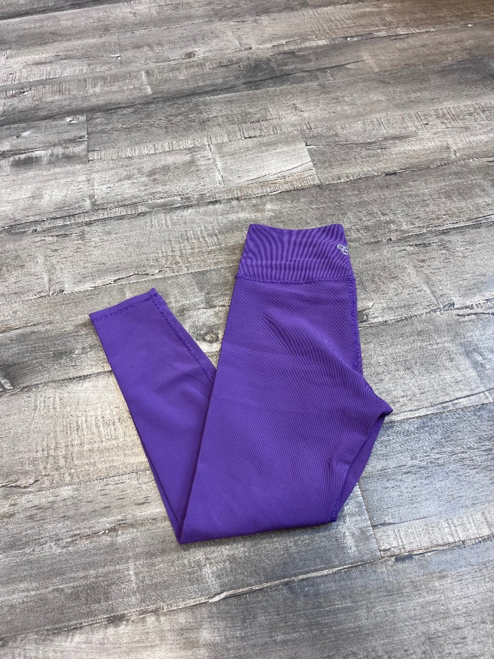 tna atmosphere ribbed purple leggings large athletic
